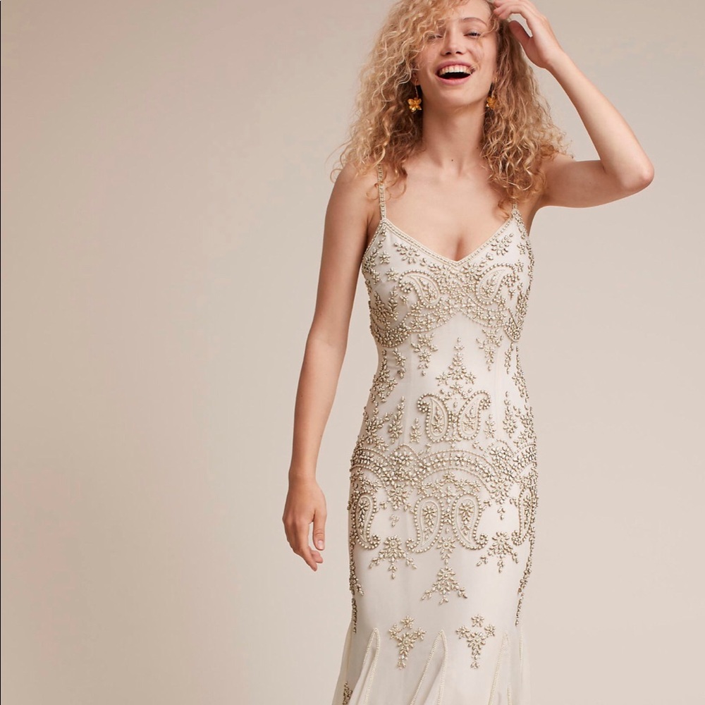 BHLDN Anthropologie DECO DREAMS GOWN Size 2